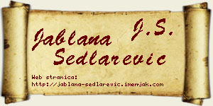 Jablana Sedlarević vizit kartica